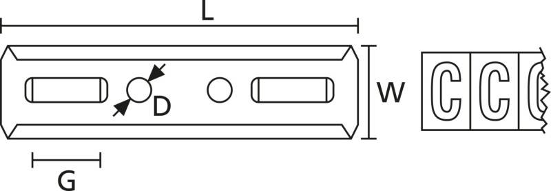 HellermannTyton Edelstahl-Träger SSC106SS316ML10