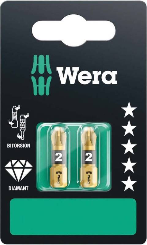 5 Stück Wera Werk Pozidriv Bit 073339(VE2)