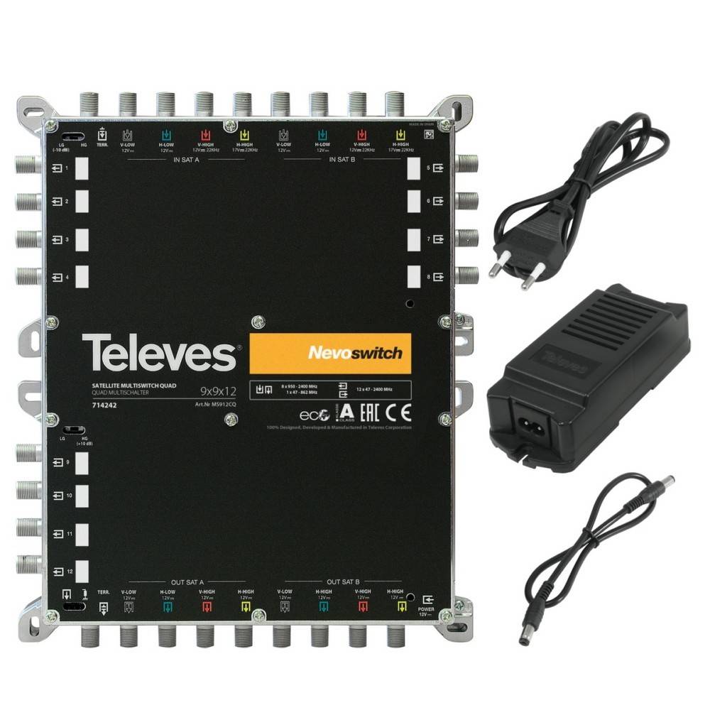 Televes Multischalter 9 in 12 Guß MS912NCQ