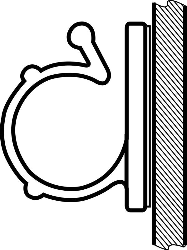 HellermannTyton Klebesockel RA13 PA66 BK 100