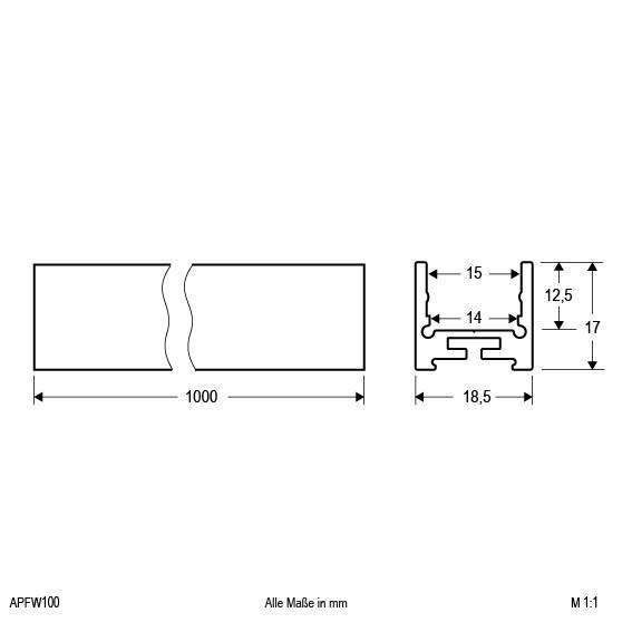 EVN Lichttechnik Alu-Profil APFW100