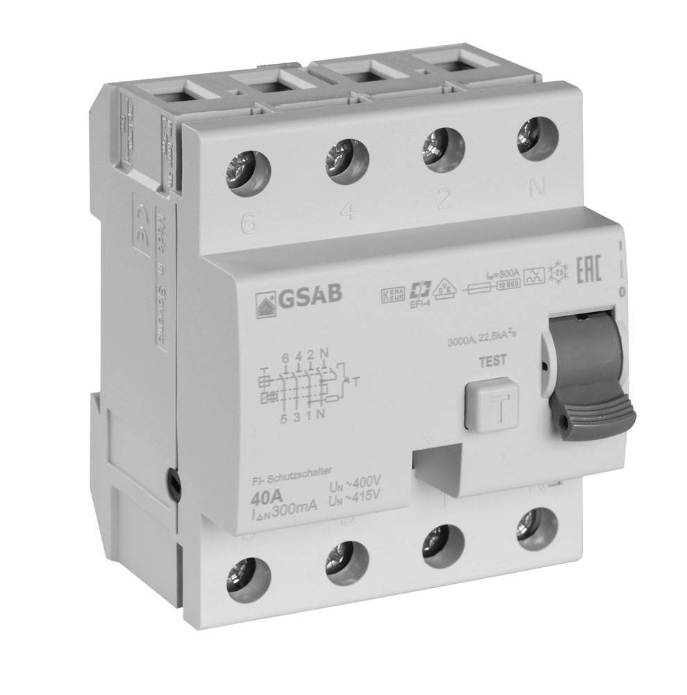 GSAB Elektrotechnik FI-Schutzschalter FI4-40-300