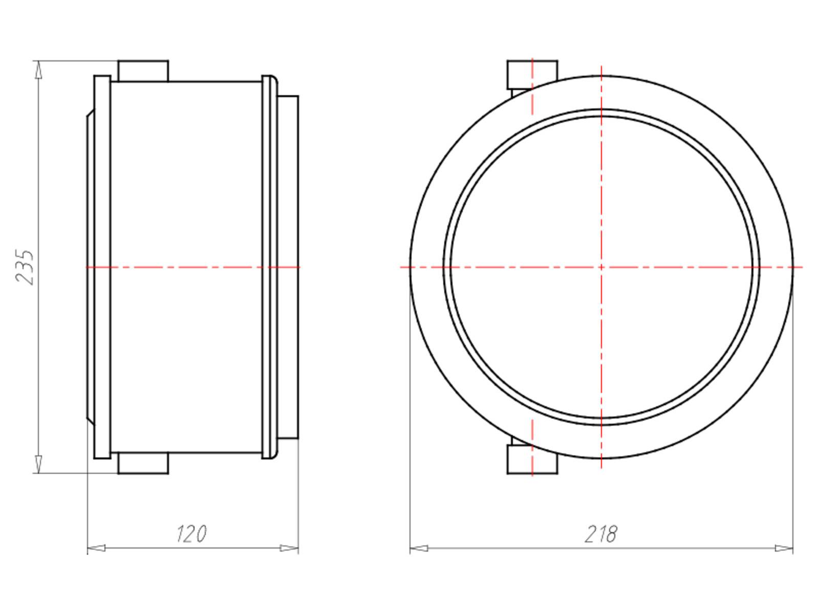 Kaiser Einbaugehäuse HaloX 180 1282-74