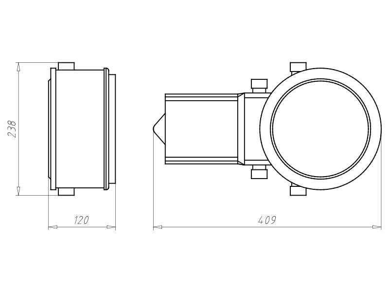 Kaiser Einbaugehäuse HaloX 180 1282-75