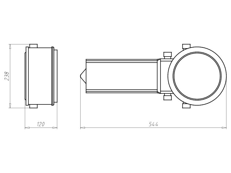 Kaiser Einbaugehäuse HaloX 180 1282-76