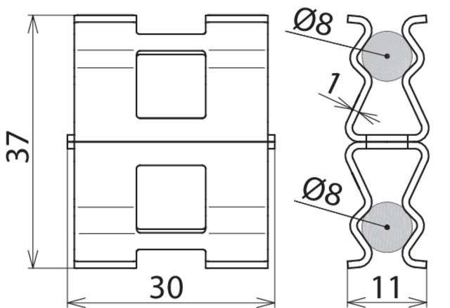 DEHN Bewehrungsklemme DC BK 8 RD8 STBLANK