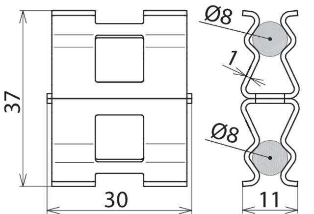 DEHN Bewehrungsklemme DC BK 8 RD8 STBLANK
