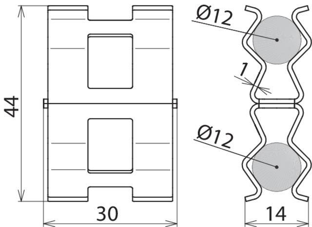 DEHN Bewehrungsklemme DC BK 12 RD12STBLANK