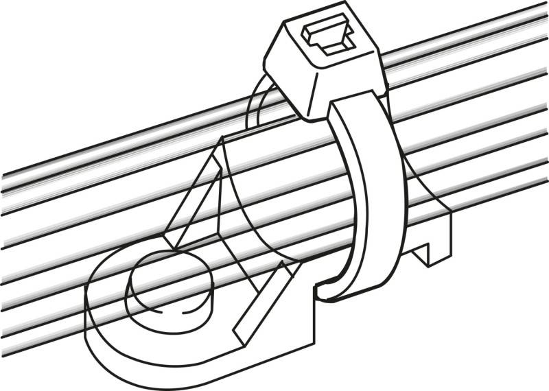 HellermannTyton Befestigungssockel TY8F1 PA66 NA 1000