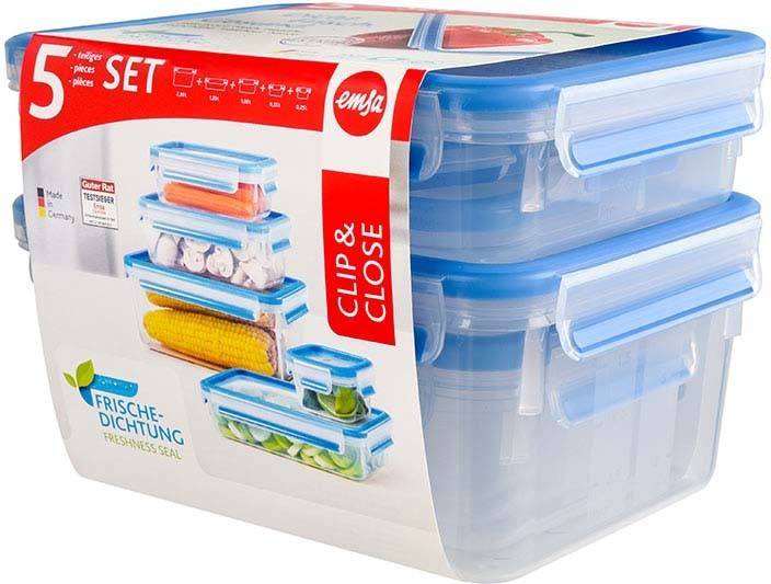 Emsa Frischhaltedosen-Set CLIP CLOSE 5ER SET