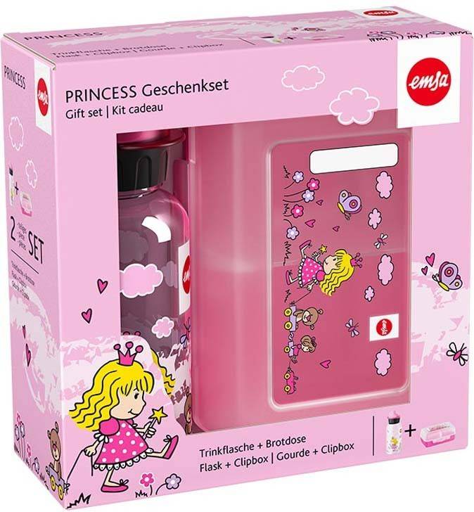 Emsa Trinkflasche+Brotdose KIDS SET PRINCESS