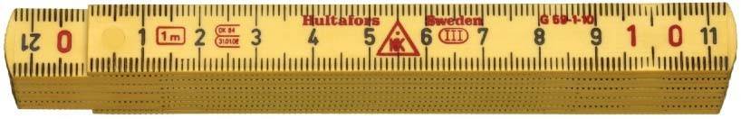 10 Stk. Hultafors Glasfasergliedermassstab G59-1-10