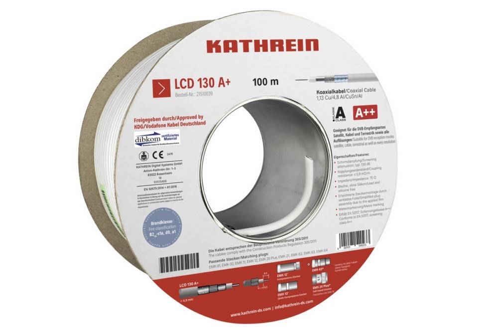 Kathrein Koaxialkabel LCD 130A+/100m B2ca