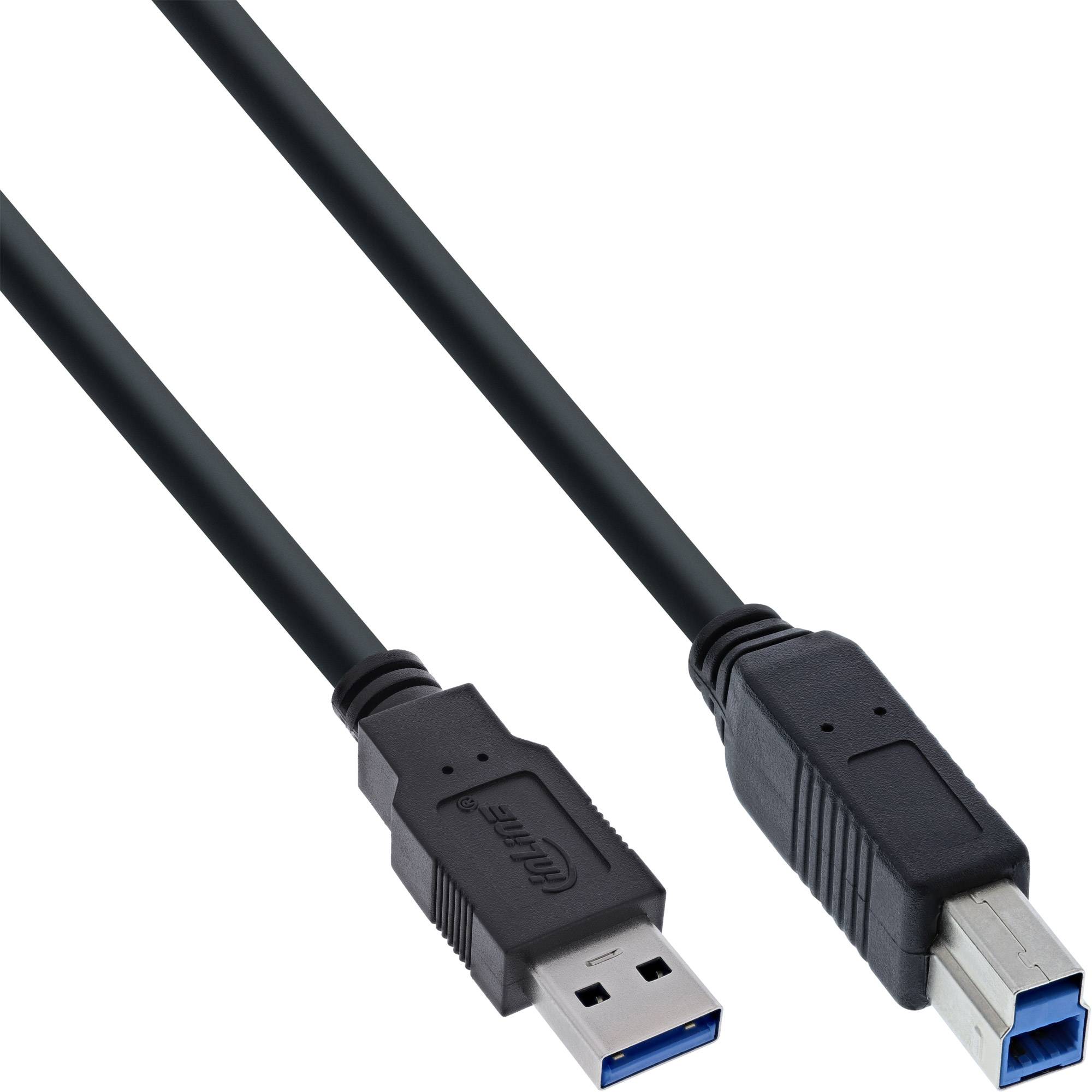 INLINE - USB 3.2 Gen.1 Kabel - A an B - schwarz - 2m