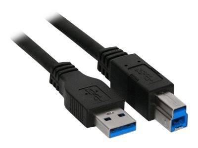 INLINE - USB 3.2 Gen.1 Kabel - A an B - schwarz - 2m