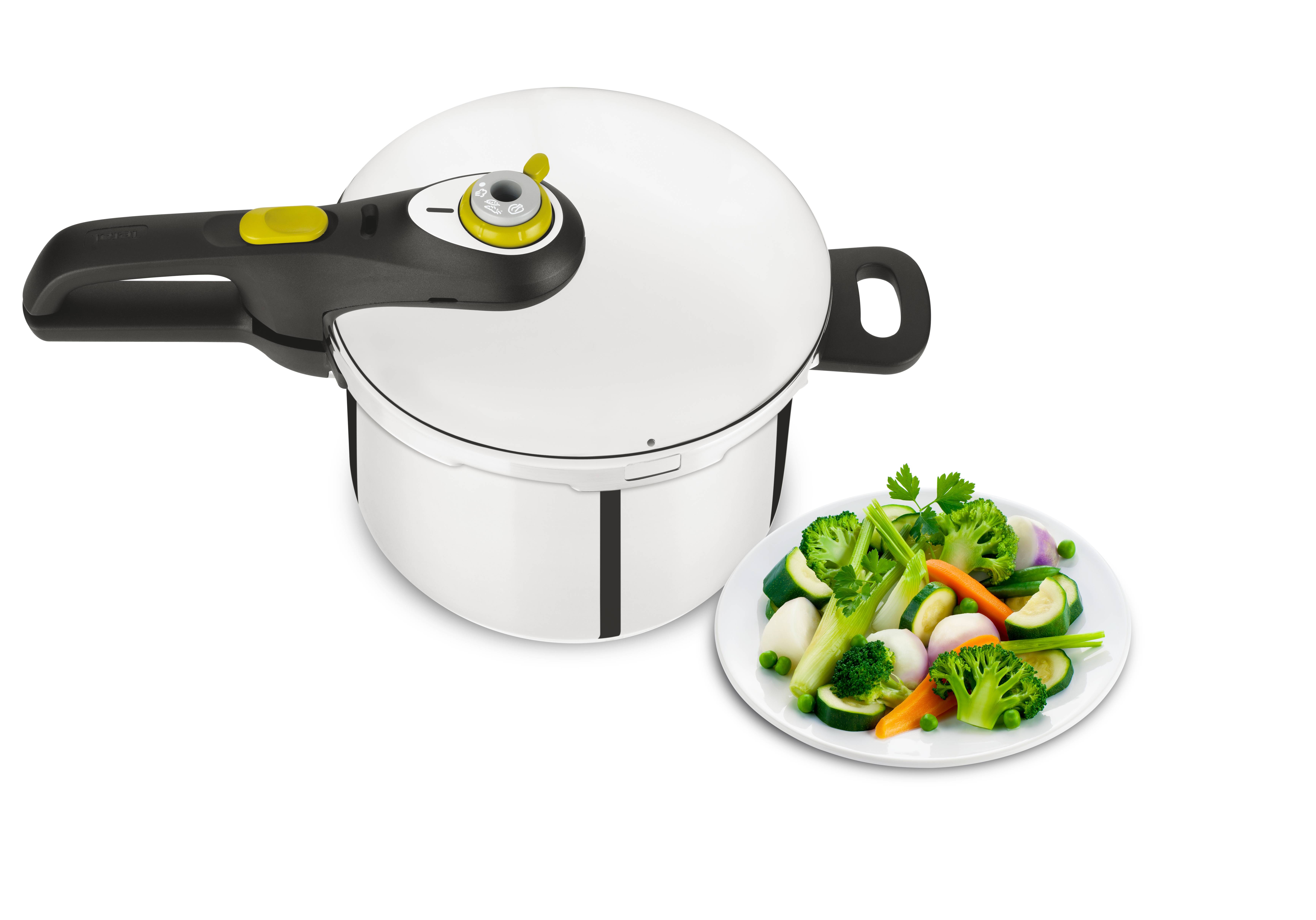 Tefal P25307, 6 l, Keramik, Gas, Halogen, Induktion, Versiegelte Platte, Schwarz, Edelstahl, 22 cm, Edelstahl, 450 mm