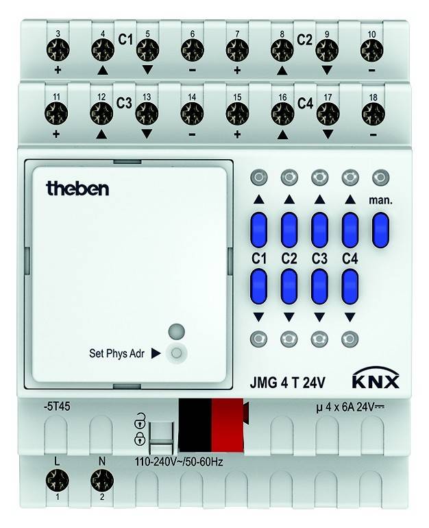 Theben Jalousieaktor JMG 4 T 24V KNX