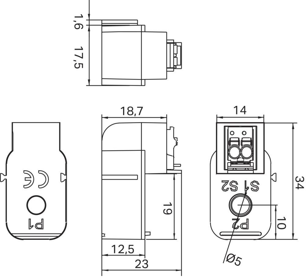 WAGO GmbH & Co. KG Aufsteck-Stromwandler 855-1700/032-000