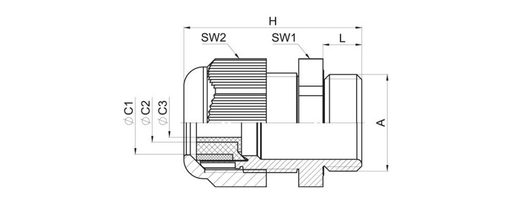 10 Stk. Jacob Ex-Kabelverschraubung GHG9601955R0106