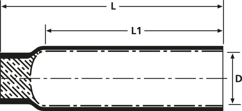 HellermannTyton Warmschrumpfkappe PEC-3/1-POX-BK-L1