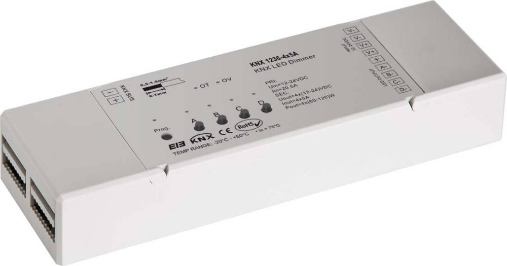 EVN Lichttechnik KNX-Dimmer Unicolor KNX1236-4x5A