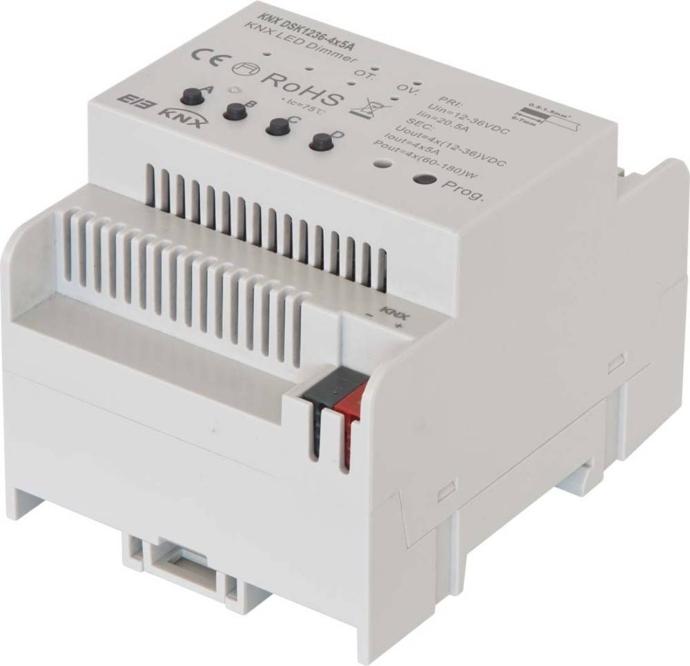 EVN Lichttechnik KNX-Dimmer Unicolor KNXDSK1236-4x5A