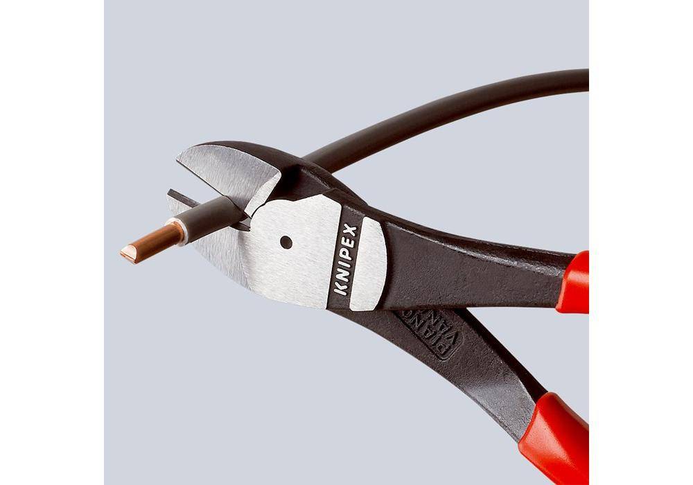 KNIPEX Kraftseitenschneider Länge 180 mm Form 2 Kunststoffüberzug