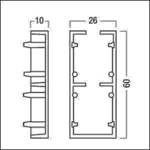 Zumtobel Group Abschlussplatte Silber SUP2 TRACK #22169696