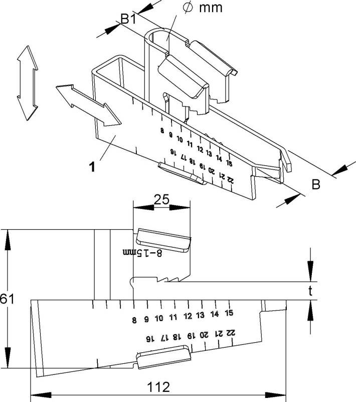 Niedax Trägerklammer TKM 2