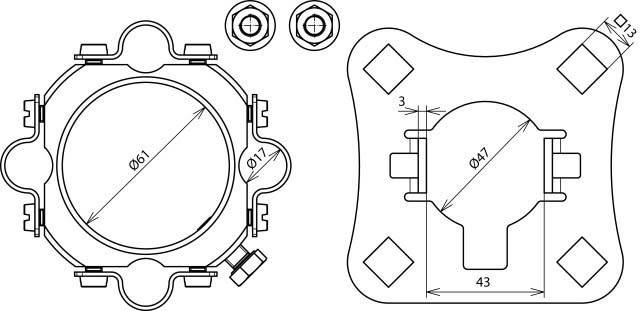 DEHN Befestigungsset BFS SR D50 4 #819289
