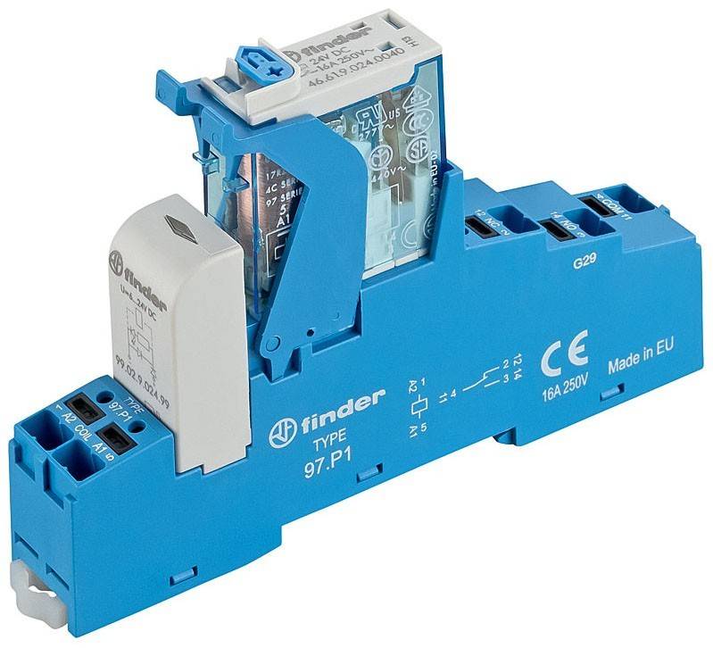 Finder Koppelrelais mit Push-In 4C.P1.9.024.4050