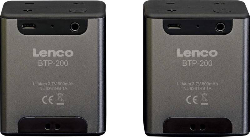 4 Stück LENCO Bluetooth-Lautsprecher-Set BTP-200BK
