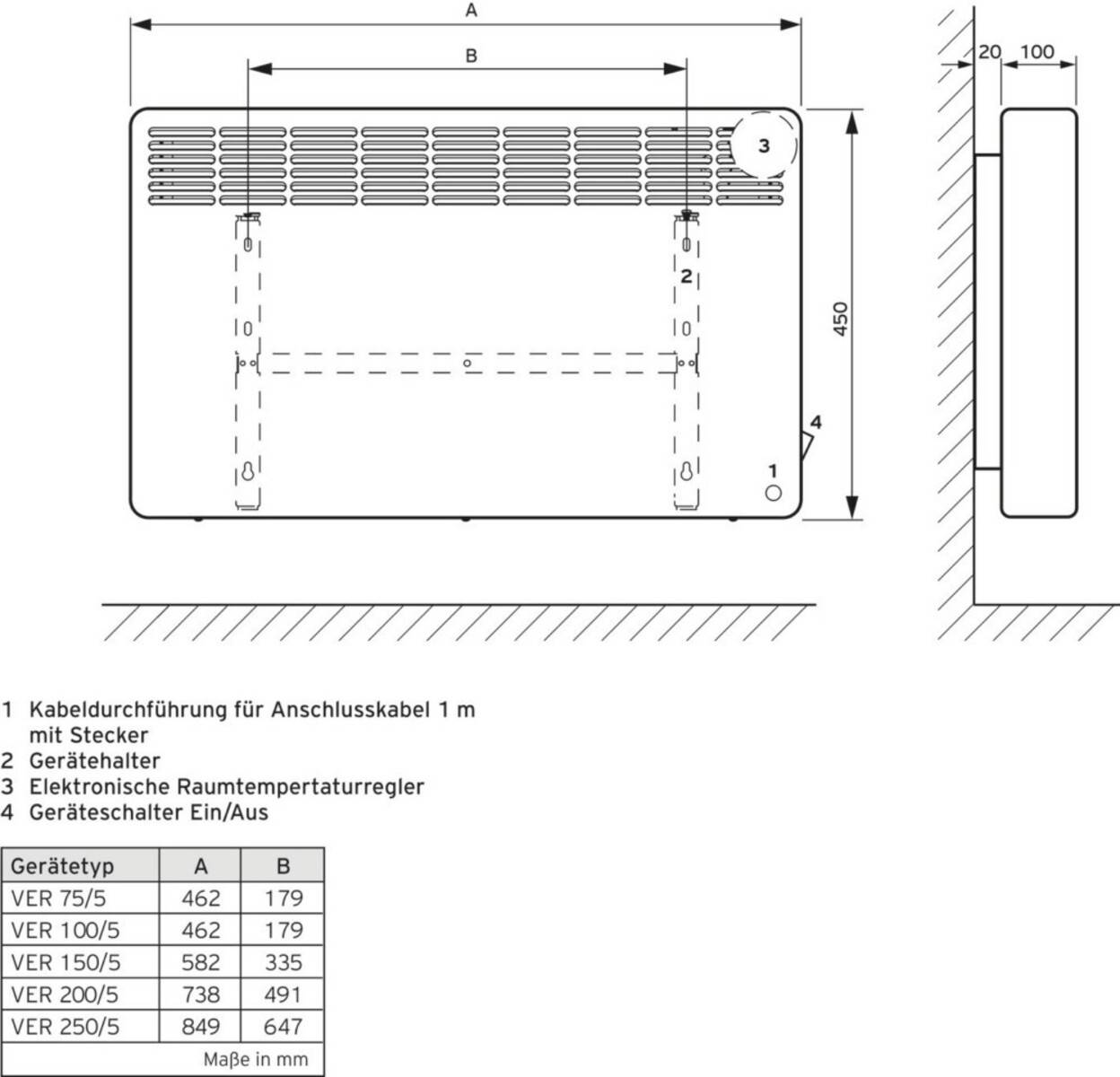 Vaillant Raumheizer VER 100/5