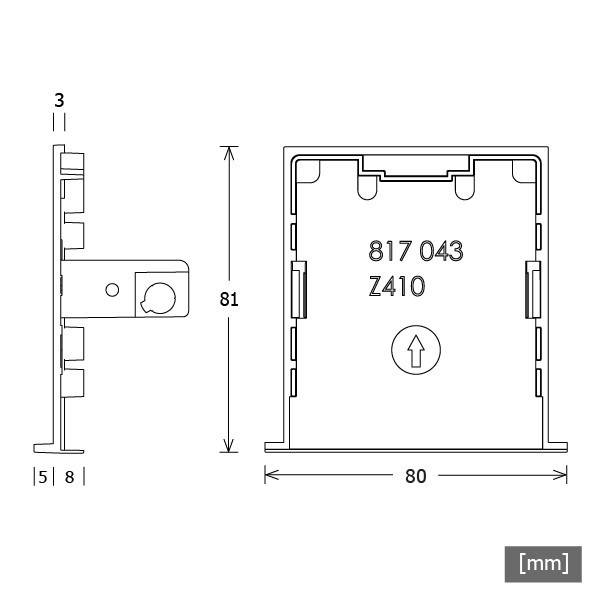 LTS Licht&Leuchten Enddeckel LK-Z 070.002 ws VE2