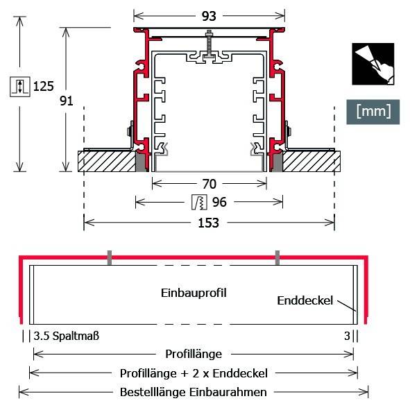 LTS Licht&Leuchten Einbaurahmen LK-Z 070.003.00 TRI