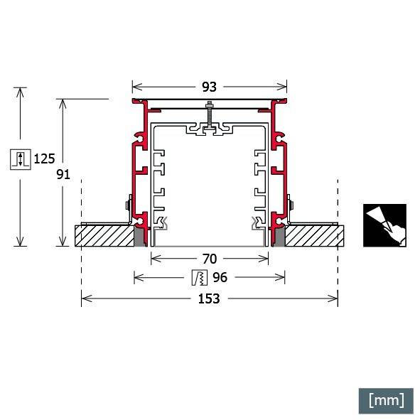 LTS Licht&Leuchten Eckrahmen LK-Z 070.003.90 TRI