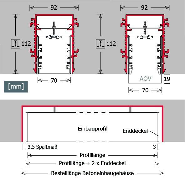 LTS Licht&Leuchten Betoneinbaugehäuse LK-Z 0700051 BT