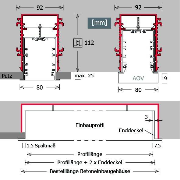 LTS Licht&Leuchten Betoneinbaugehäuse LK-Z 0700052 BT