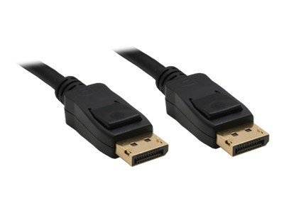 INLINE - DisplayPort Kabel - schwarz - vergoldete Kontakte - 3m