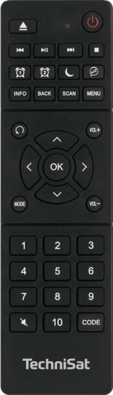 TECHNICONTROL DAB+ Fernbedienung für TechniSat DAB+ Geräte