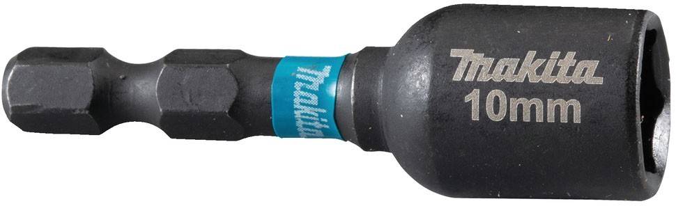 Eine Nahaufnahme eines schwarzen Schraubenschlüssels mit einem blauen Etikett, auf dem das Wort 