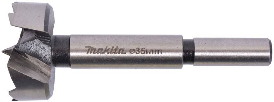 Ein Metallteil eines Werkzeugs, gekennzeichnet mit 'Makita Ø35mm', das die Marke und Größe angibt.