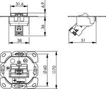 Telegärtner Modul-Aufnahme 1-fach 100022979