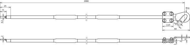 DEHN Erdungsleitung EL10 L2.05M 1#410720