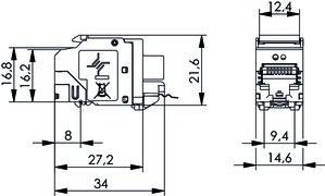 Telegärtner AMJ Modul Cat8.1 RJ45 100023211