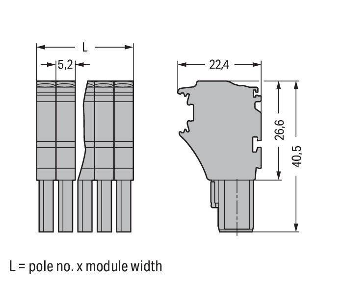 WAGO GmbH & Co. KG 1-Leiter-Federleiste 2022-104