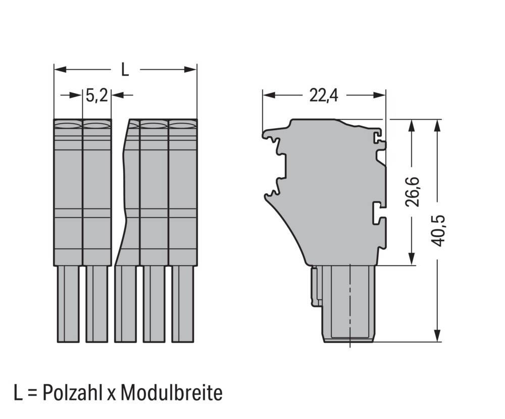 WAGO GmbH & Co. KG 1-Leiter-Federleiste 2022-101
