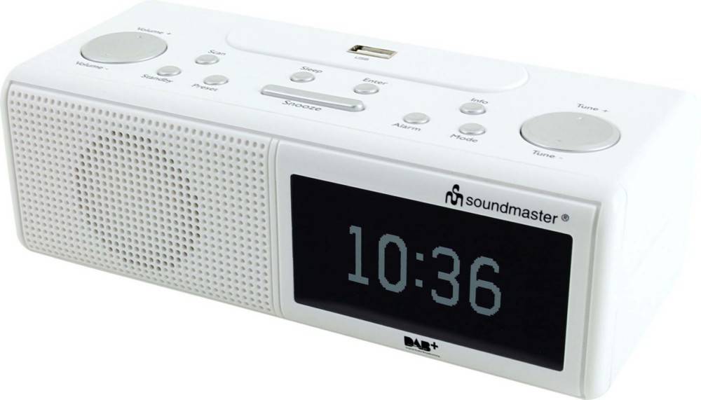 Soundmaster DAB+Uhrenradio UR8350WE ws