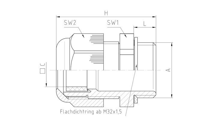 25 Stk. Jacob Kabelverschraubung 50.632 PA 7001FK1