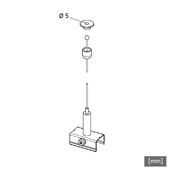 LTS Licht&Leuchten Drahtseilabhängung 3m ST-A S/9000KIT4/3000